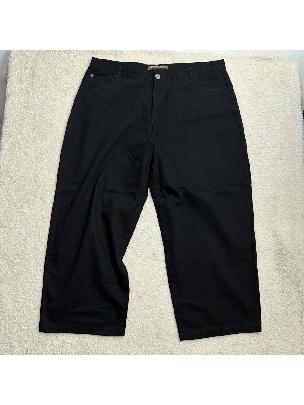 Vintage Brooklyn Xpress Jeans Mens 46 Black Baggy Y2K Wide Leg Skater Hip Hop
